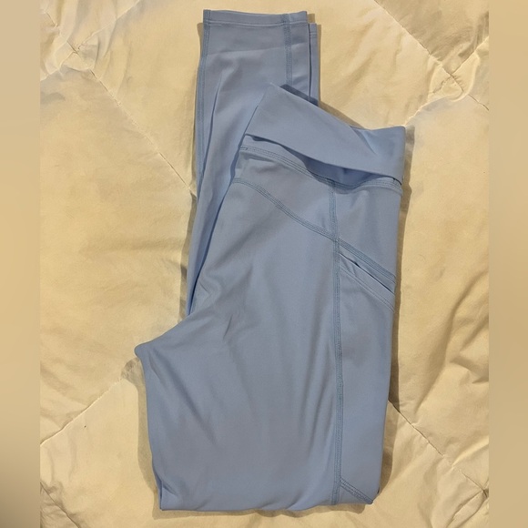 NEW Free People Movement Never Better Foldover Leggings Oxford Blue Size M NWOT - Picture 8 of 11